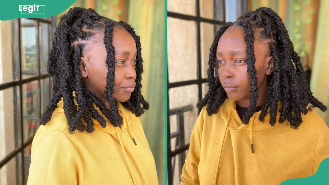 Short butterfly locs Short butterfly locs