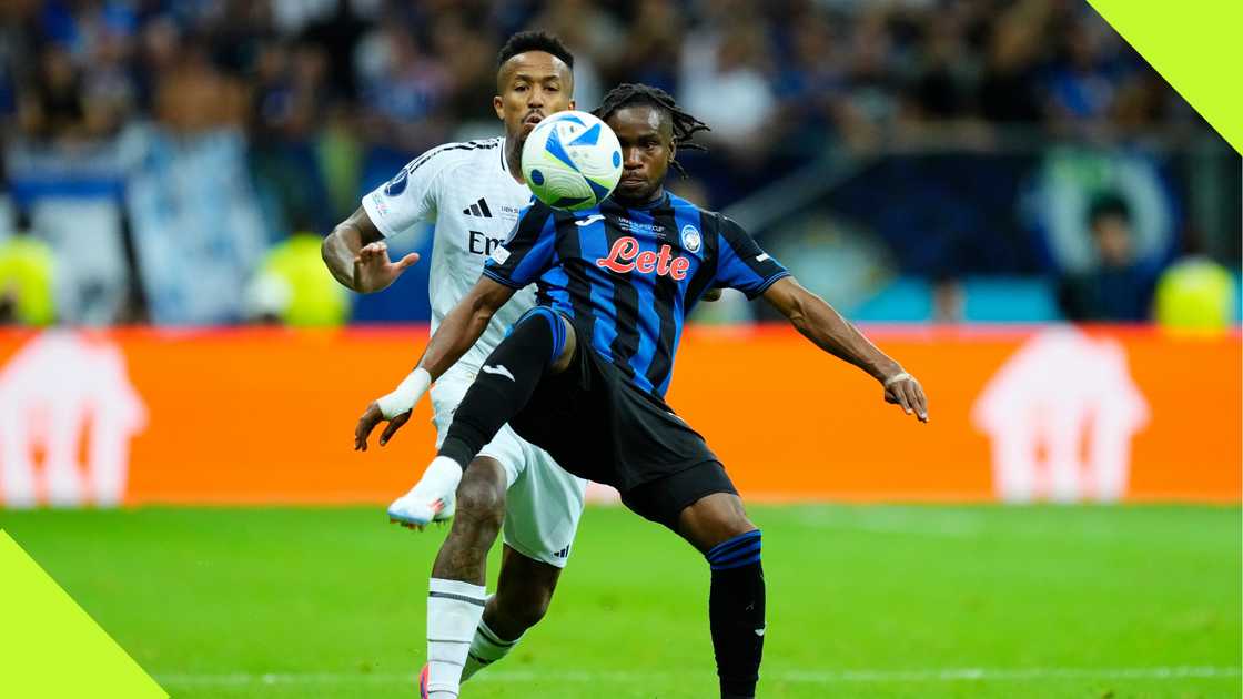 Ademola Lookman in action for Atalanta in the UEFA Super Cup. Ademola Lookman in action for Atalanta in the UEFA Super Cup.