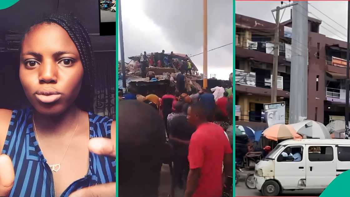 Alakija 3-storey Building Collapse: Lady Who Witnessed Incident Shares How Her Friends Survived Alakija 3-storey Building Collapse: Lady Who Witnessed Incident Shares How Her Friends Survived