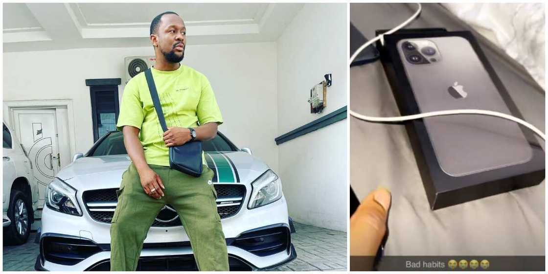 Comedian Ushbebe buys 'tear rubber' iPhone 13 device Comedian Ushbebe buys 'tear rubber' iPhone 13 device