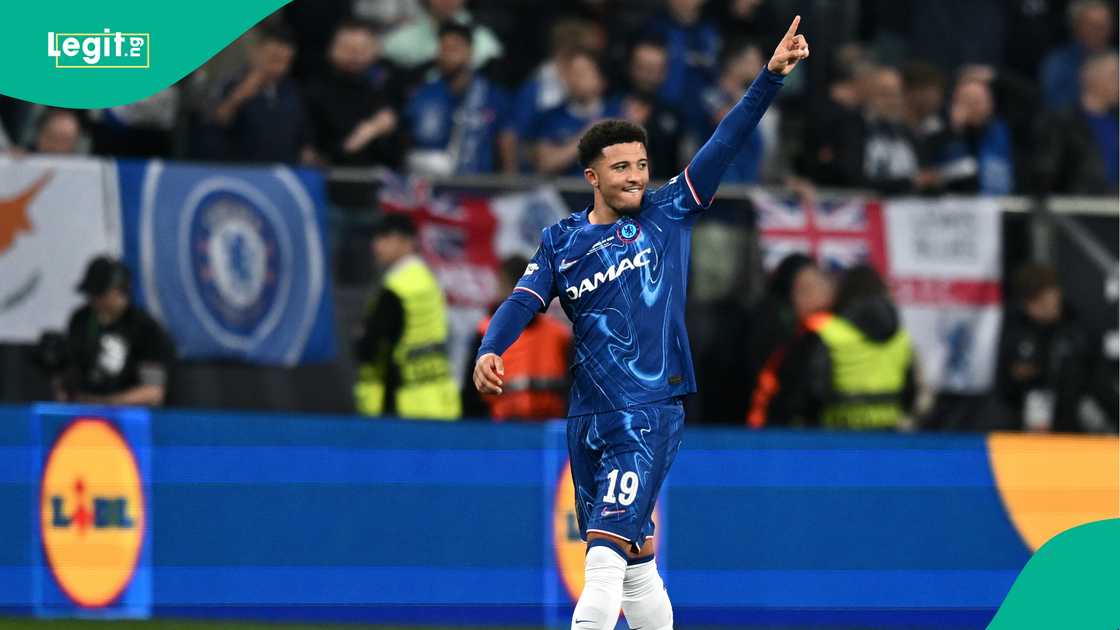 Jadon Sancho, Chelsea, Real Betis, Stadion Wroclaw, Wroclaw, Poland, UEFA Conference League. Jadon Sancho, Chelsea, Real Betis, Stadion Wroclaw, Wroclaw, Poland, UEFA Conference League.