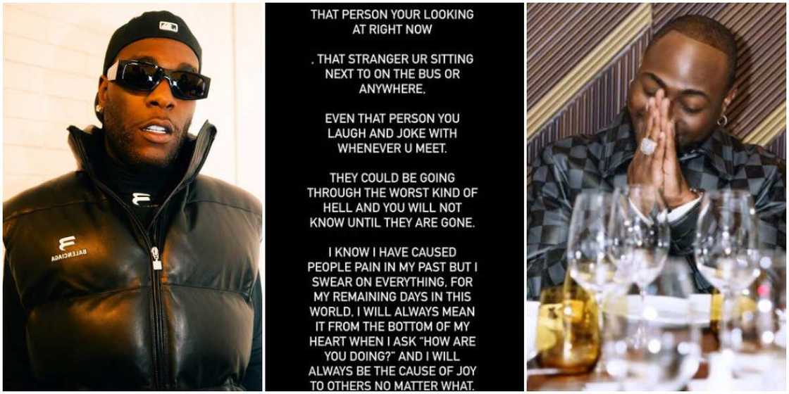 Burna Boy promises to become a better person. Burna Boy promises to become a better person.