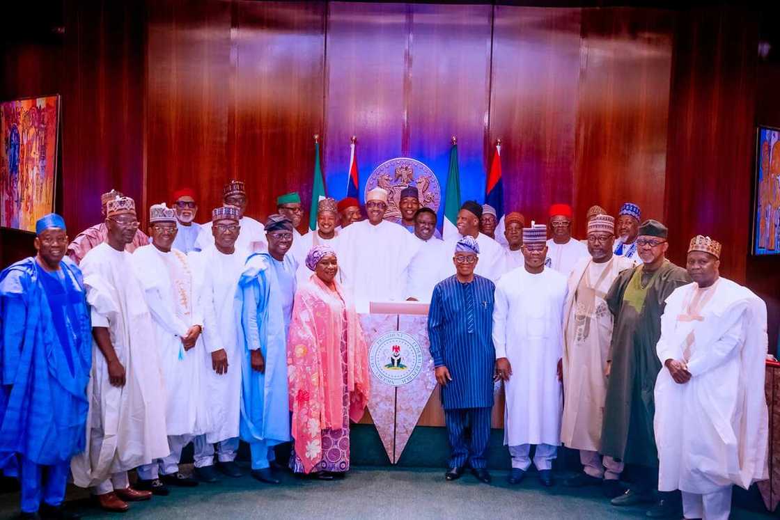 Buhari and APC governors Buhari and APC governors