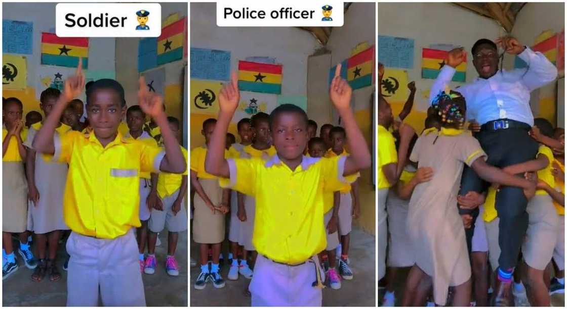 Photos of children in their school uniform.