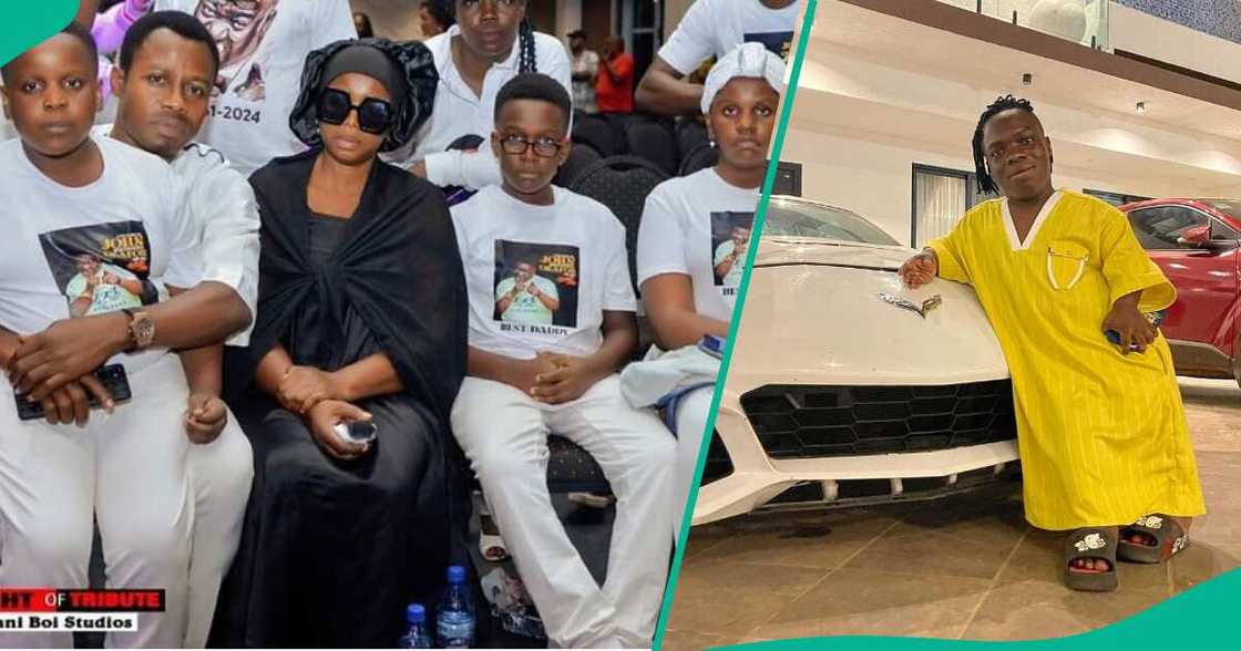 Shatta Bandle arrives in Nigeria for Mr Ibu's burial ceremony. Shatta Bandle arrives in Nigeria for Mr Ibu's burial ceremony.