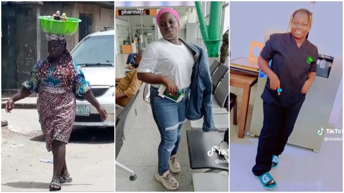 Lady's transformation/Nigerian lady relocated abroad.