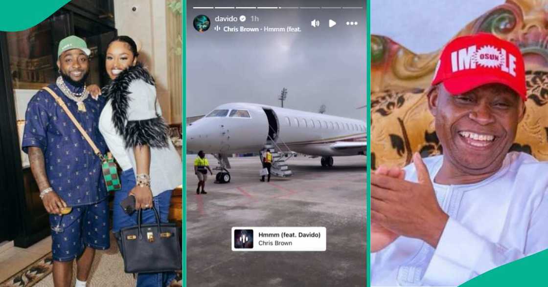 Chivido 2024: Davido's billionaire father Adedeji Adeleke lands in private jet in Lagos for son's wedding.