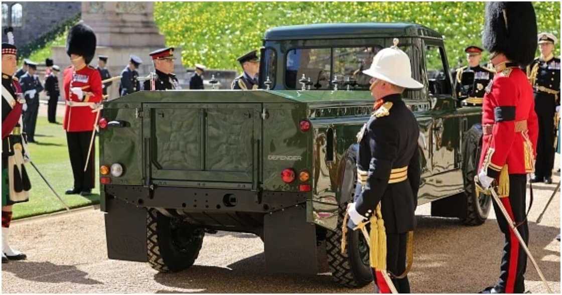 Prince Philip: Duke of Edinburgh's Body Carried on a Land Rover He Designed Prince Philip: Duke of Edinburgh's Body Carried on a Land Rover He Designed