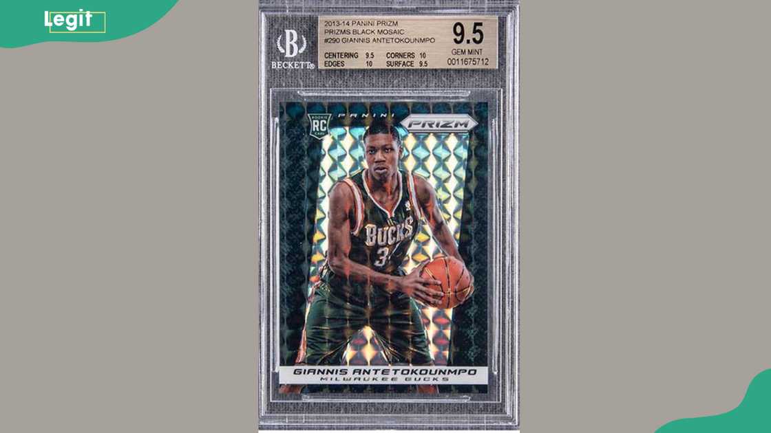 2013-14 Panini Prizm Giannis Antetokounmpo Prizms Black Mosaic Rookie Card #290 2013-14 Panini Prizm Giannis Antetokounmpo Prizms Black Mosaic Rookie Card #290