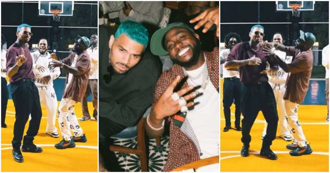 Photos of Davido and Chris Brown