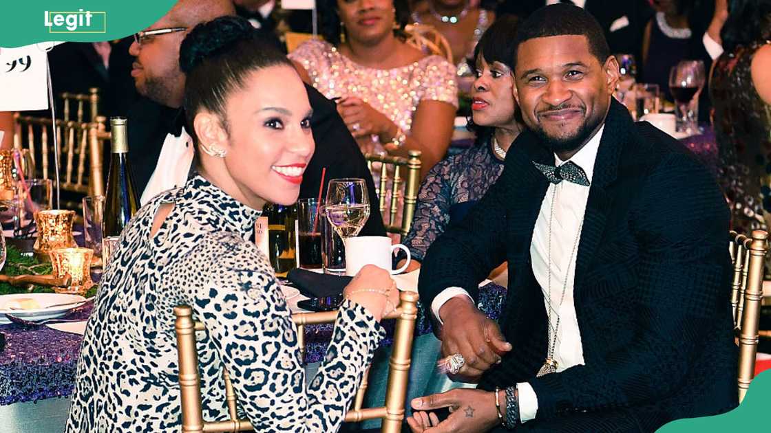 Grace Miguel and Usher Raymond at Atlanta Marriott Marquis