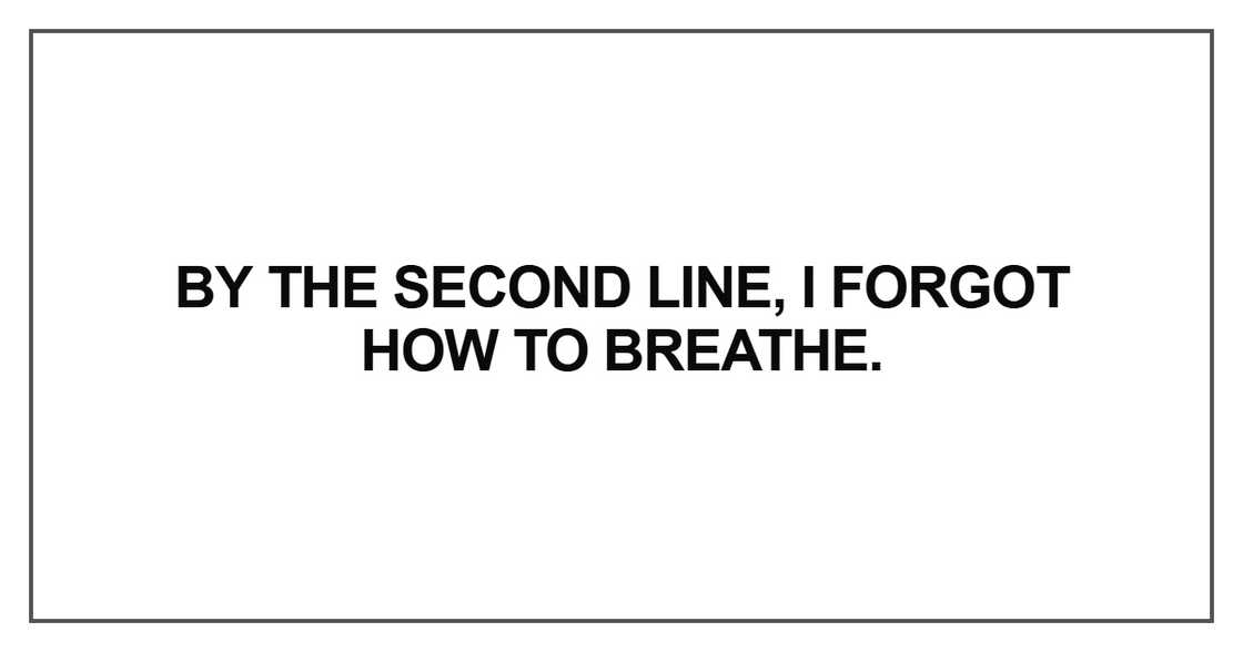 By the second line