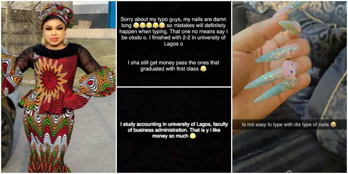 I Had a 2:2 & I’m Richer Than 1st Class Graduates: Bobrisky Brags, Gives Reason for Making Grammatical Errors I Had a 2:2 & I’m Richer Than 1st Class Graduates: Bobrisky Brags, Gives Reason for Making Grammatical Errors