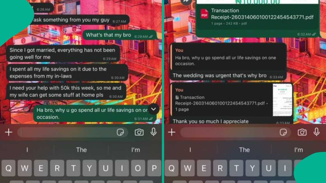 Man spent N25 million for wedding, friend shares screenshot of his request after wedding Man spent N25 million for wedding, friend shares screenshot of his request after wedding