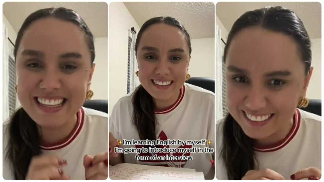 The lady learns English The lady learns English