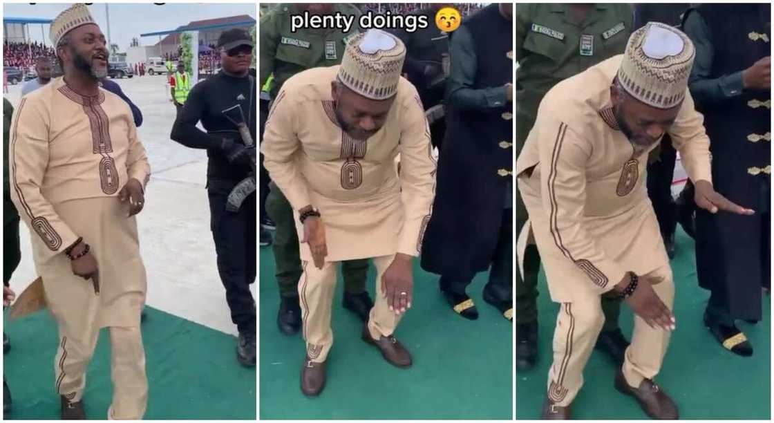 Photo of Edward Onoja, deputy governor of Kogi state dancing to Buga by Kizz Daniel.