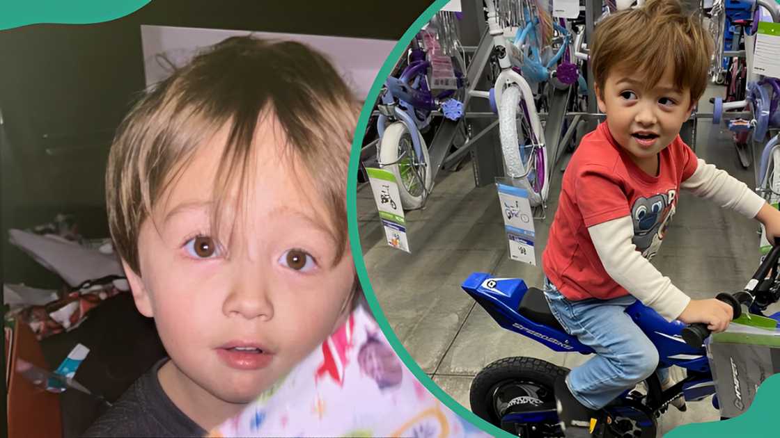 Elijah Vue's selfie (L). Elijah Vue riding a bicycle (R). Elijah Vue's selfie (L). Elijah Vue riding a bicycle (R).