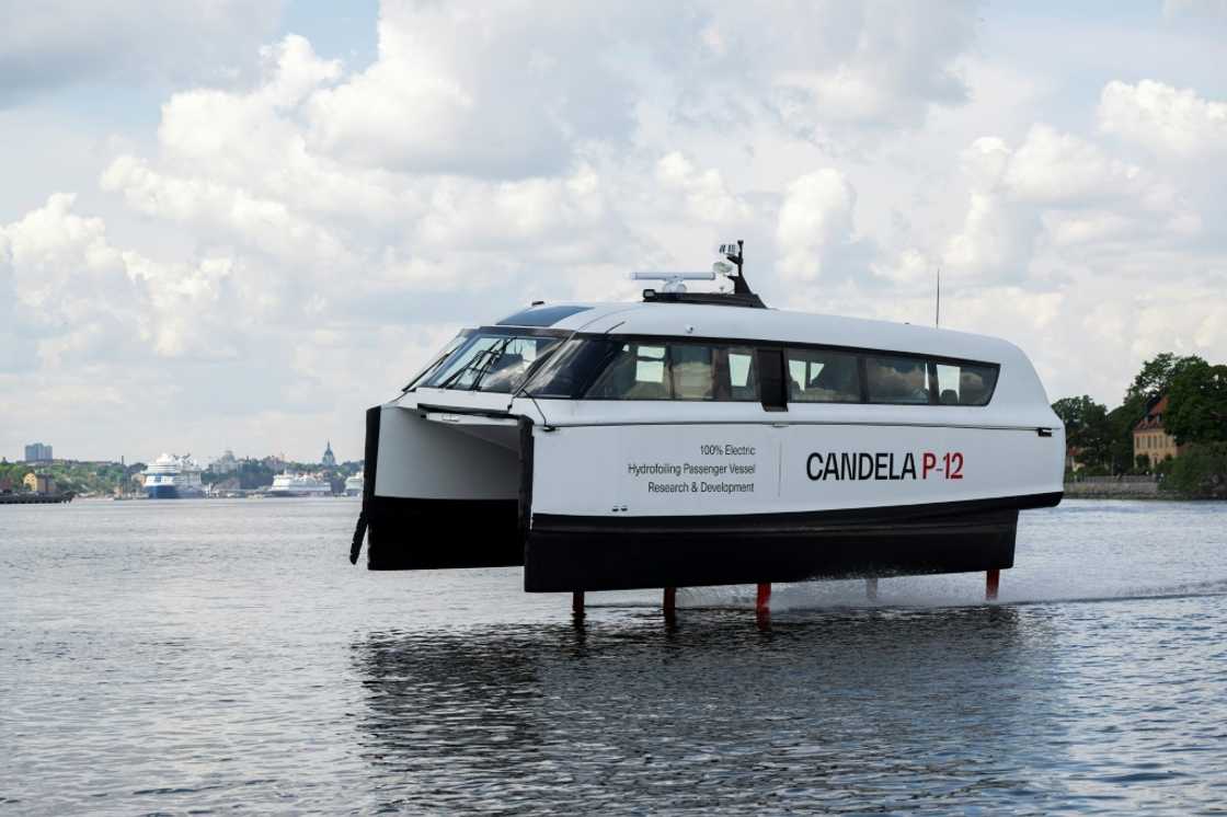 The electric ferry that levitates across the waters of Stockholm