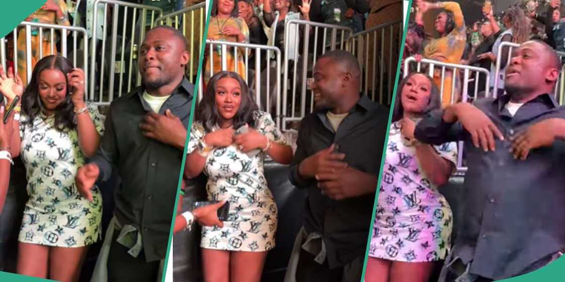 Chioma dancing at Davido's AWAY concert.