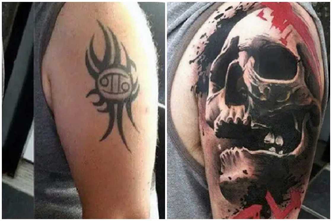 Cover-up tattoo ideas for male