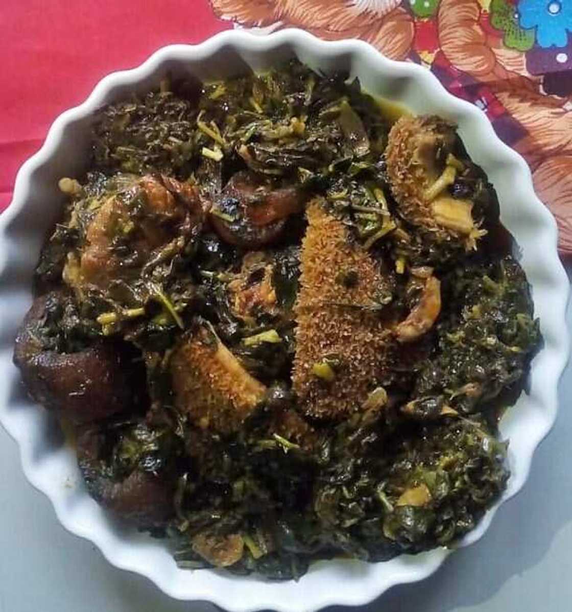 vegetable soup with ugu and waterleaf vegetable soup with ugu and waterleaf
