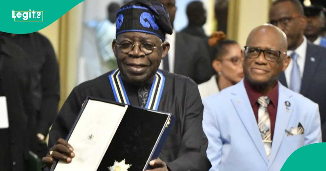 Lokacin da aka karrama Bola Tinubu a St. Lucia Lokacin da aka karrama Bola Tinubu a St. Lucia