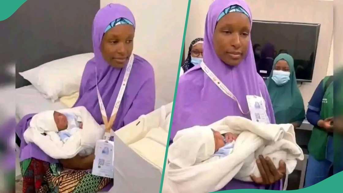2025 Hajj: Zamfara woman delivers baby, photos emerge