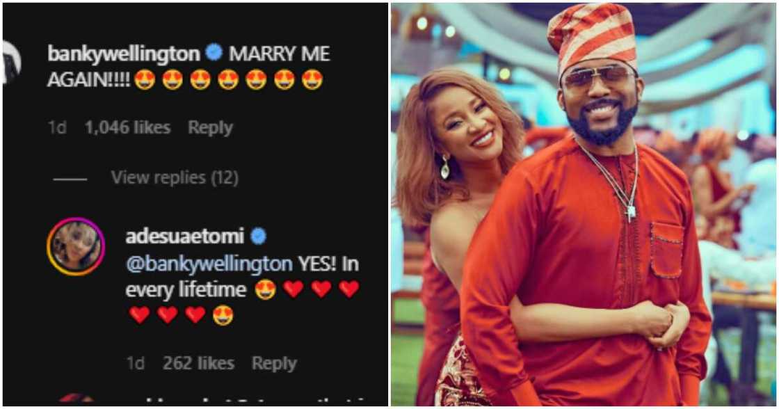 Nollywood celebrities Adesua and Banky W