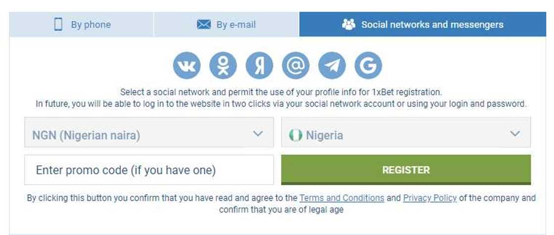 1xbet registration by phone number