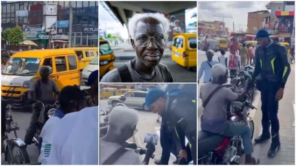 Heartwarming moment old okada man in Ikeja gets his amazing shoot delivered to him Heartwarming moment old okada man in Ikeja gets his amazing shoot delivered to him