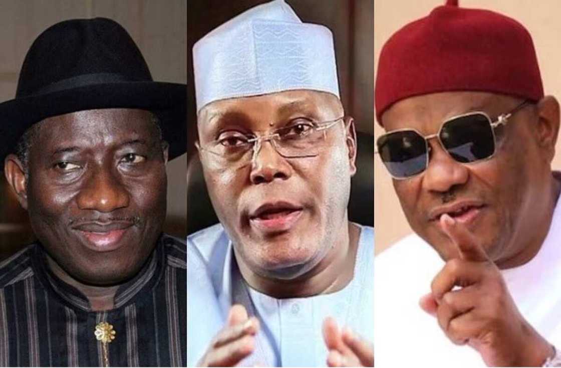 Jonathan, Atiku da Wike