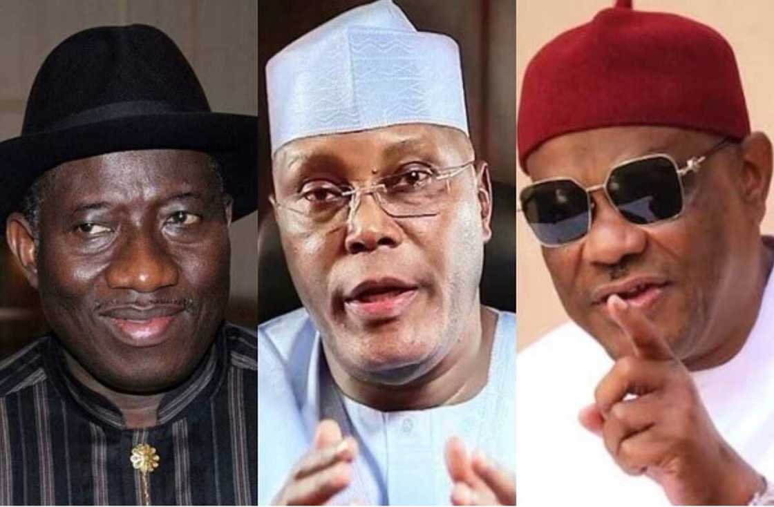 Jonathan, Atiku da Wike Jonathan, Atiku da Wike