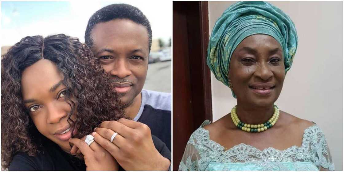 Actress Omoni Oboli's husband mourns death of his mother