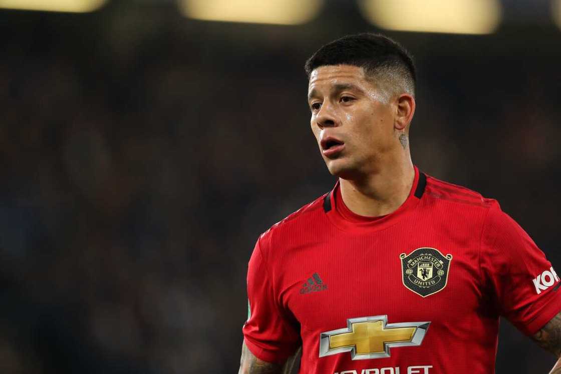 Marcos Rojo in action for Manchester United Marcos Rojo in action for Manchester United