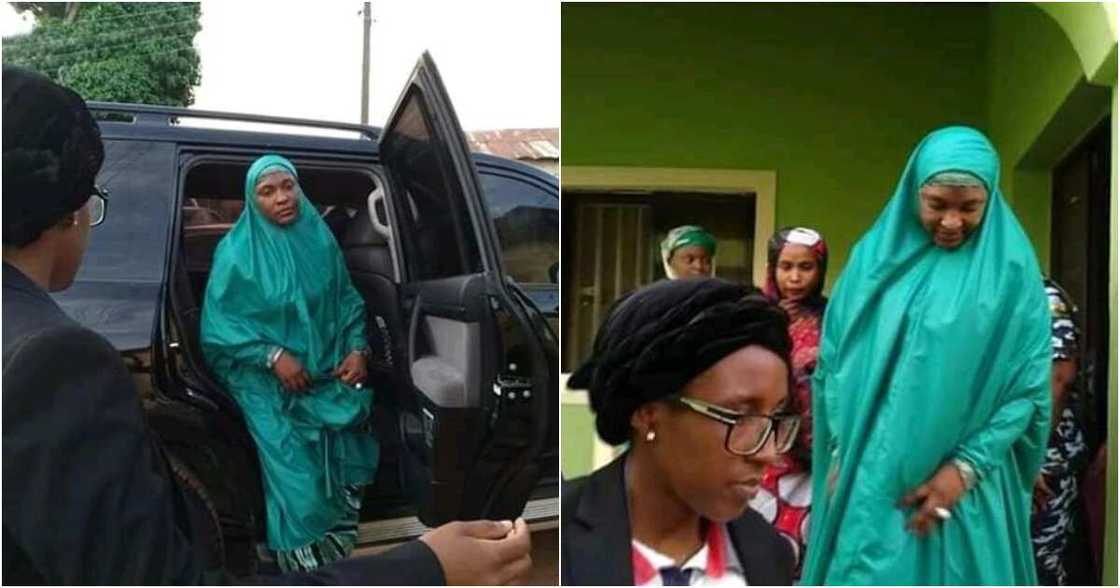 Kalli uwargidar gwamnan jihar Gombe da ke sanya dogon hijabi har kasa Kalli uwargidar gwamnan jihar Gombe da ke sanya dogon hijabi har kasa