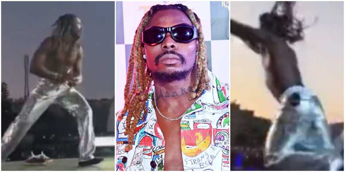 Asake jumps into crowd, Asake, Asake at Afro Nation Asake jumps into crowd, Asake, Asake at Afro Nation