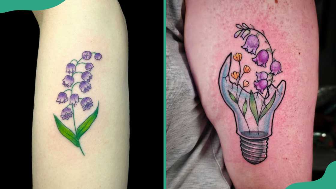 Colour Lily of the Valley tattoos Colour Lily of the Valley tattoos