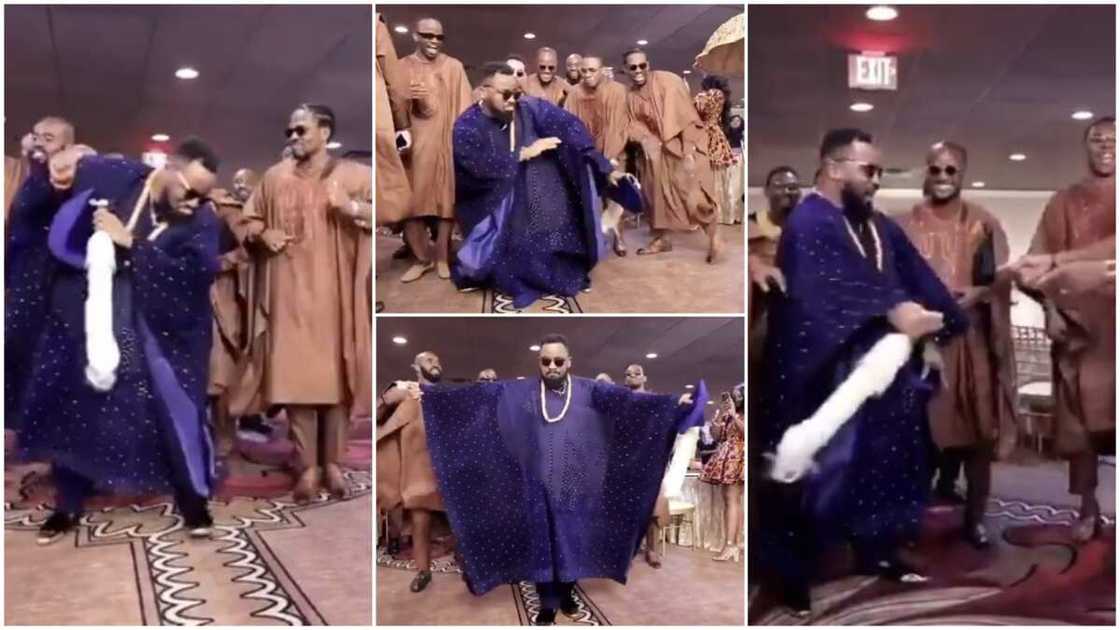 Man uses his wedding to show his dance moves, flexes hard with friend in video Man uses his wedding to show his dance moves, flexes hard with friend in video