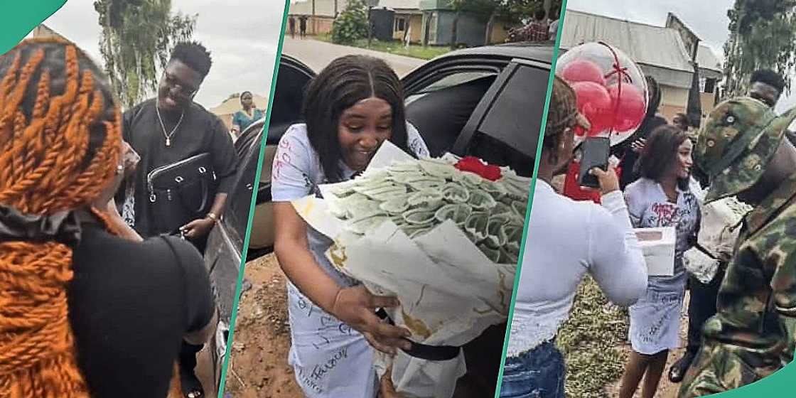 Man storms girlfriend's school to surprise her on sign-out day Man storms girlfriend's school to surprise her on sign-out day