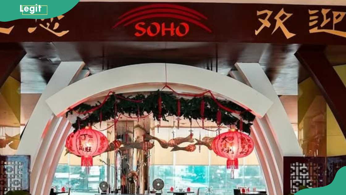 The entrance section of SOHO restaurant, Lagos The entrance section of SOHO restaurant, Lagos