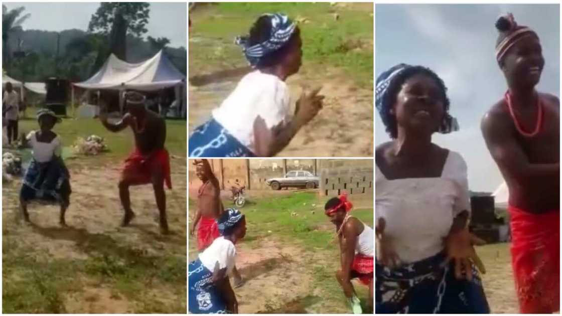 The old woman can dance. The old woman can dance.