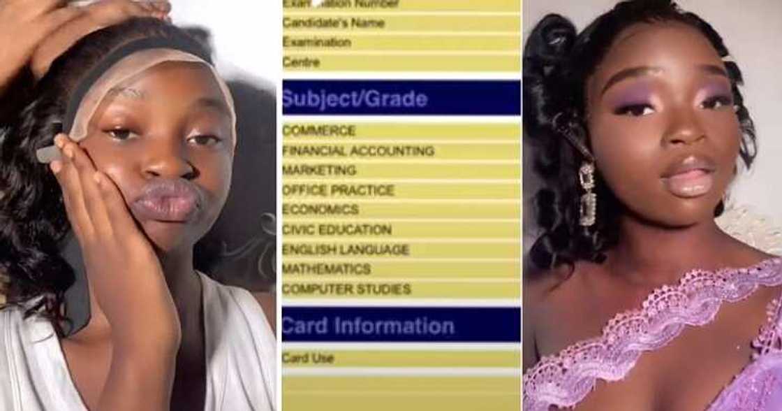 WAEC result of girl who spent about N180k during grad