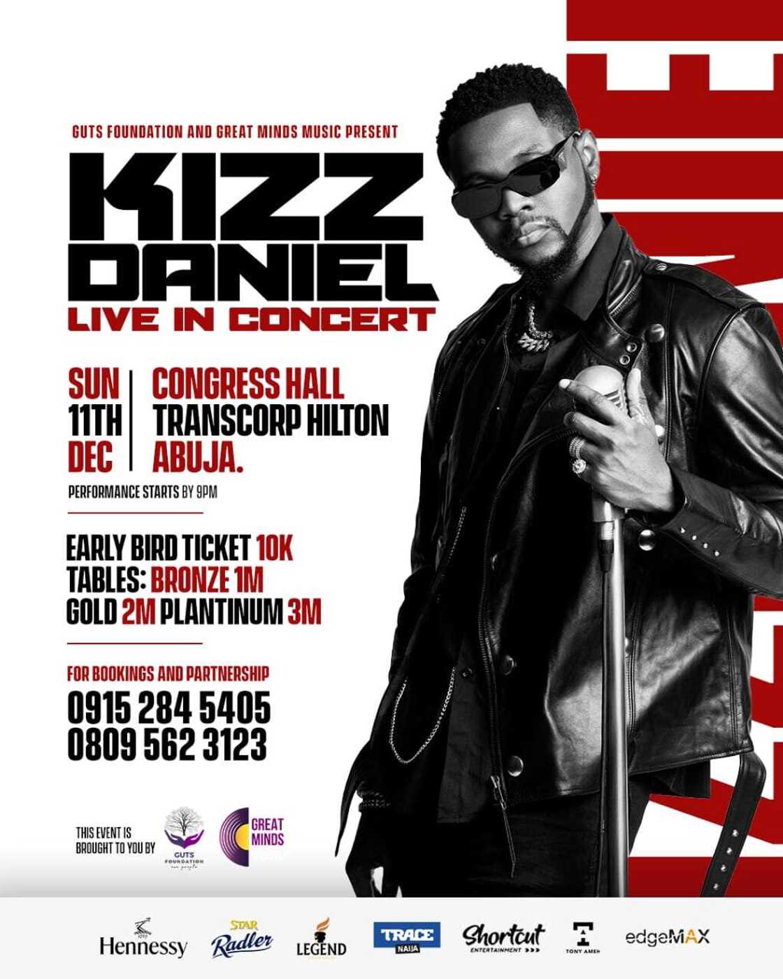 December to Remember: Singer Kizz Daniel to Storm Abuja Concert