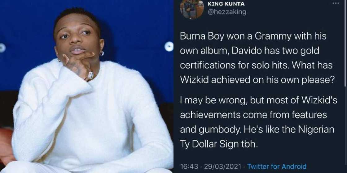 Wizkid’s achievements come from ‘gumbody’: Critic says as he praises Davido and Burna Boy Wizkid’s achievements come from ‘gumbody’: Critic says as he praises Davido and Burna Boy