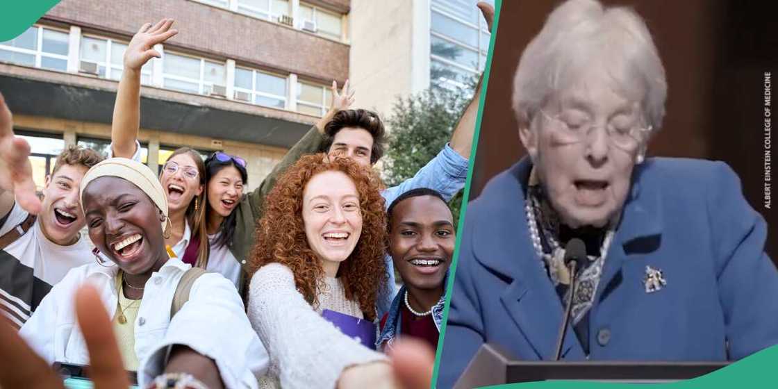 Photo showing the reaction of the students Photo showing the reaction of the students