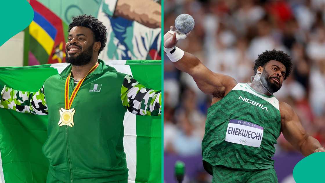 Chukwuebuka Enekwechi on duty at the Paris Olympics