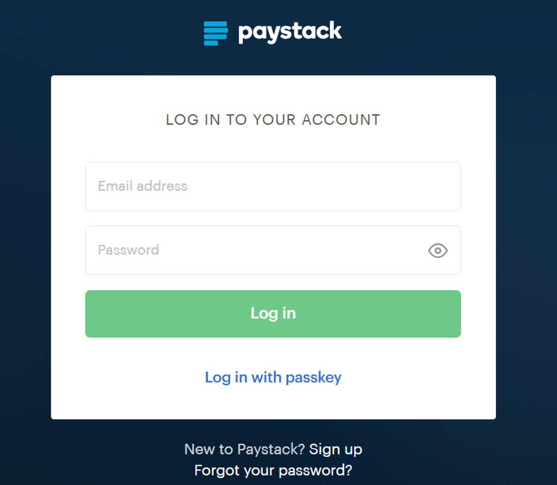 Paystack account log in Paystack account log in