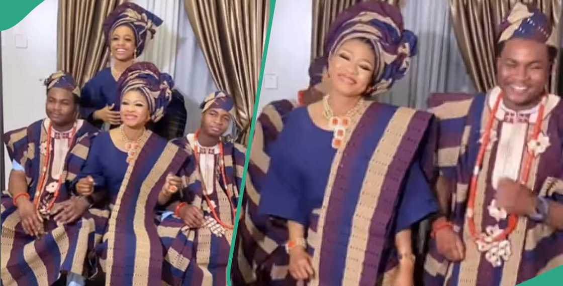 Mother and her three children give fashion and family goals Mother and her three children give fashion and family goals