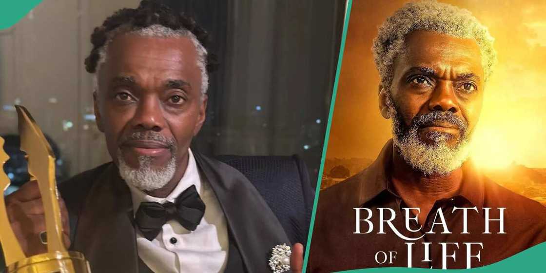 Wale Ojo celebrates AMVCA's win. Wale Ojo celebrates AMVCA's win.