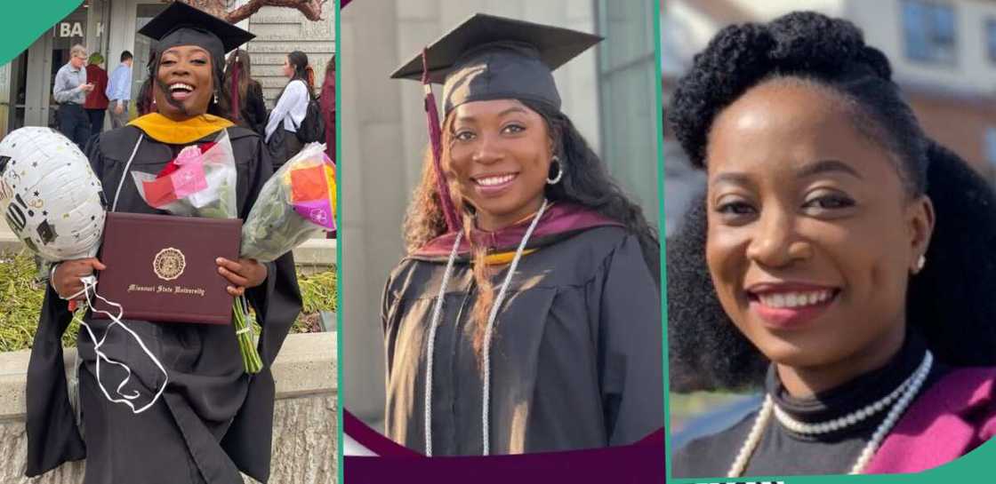 Olamide graduated with a master's degree from MSU. Olamide graduated with a master's degree from MSU.